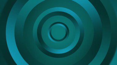 3d eşmerkezli çemberler arka plan, yeşil turkuaz renk, soyut dymanik gölge, iş ve sunum için döngü animasyonu, modern ve yaratıcı grafik tasarım projeleri