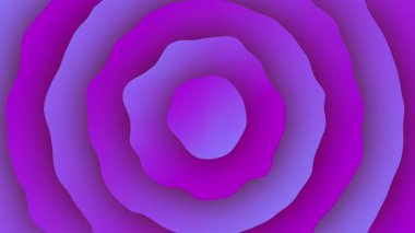 Trippy arkaplan, mor zarif kıvrım arkaplan, dalgalı dikişsiz doku animasyon gölge daire çizgisi büyüyen 4K kusursuz döngü animasyonu