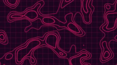 soyut kırmızı harita topoğrafik arkaplan, coğrafya eğitimi ve sunumu için kusursuz döngü