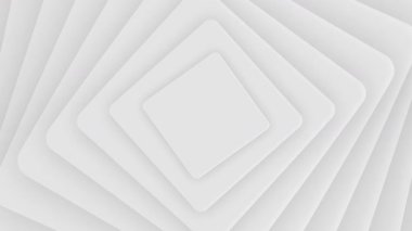 Gri soyut 3d arkaplan kare çizgi geometrik dikdörtgen duvar kağıdı, dikişsiz döngü tünel optik illüzyonu