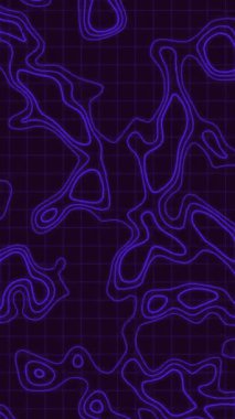 soyut mor topoğrafik arkaplan, coğrafya eğitimi ve sunumu için kusursuz döngü, dikey