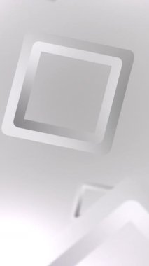 Soyut teknoloji için Gri 3D soyut arkaplan geometrik kare dikey dikey döngü tasarımı