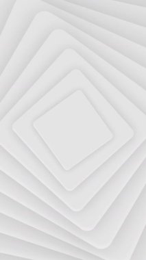 Gri soyut 3d arkaplan kare çizgi geometrik dikdörtgen duvar kağıdı, dikişsiz döngü tünel optik illüzyonu, dikey
