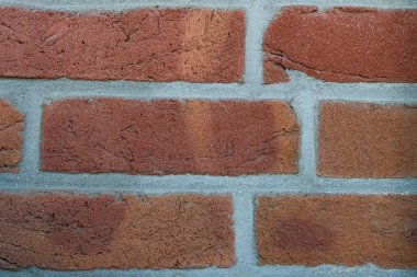 Kırmızı tuğla duvar dokusu arka plan. tuğla duvar