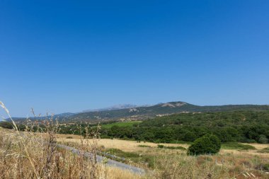 İtalya 'nın sardunya adasındaki güzel dağ ve manzara manzarası