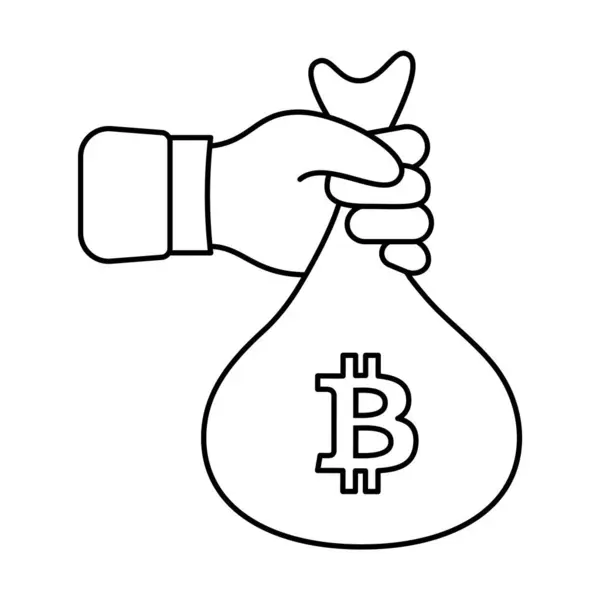 Bitcoin Para Çantası Tutmak. Çantanın yüzeyinde kripto para birimi veya dijital zenginliği sembolize eden Bitcoin sembolü () bulunur..