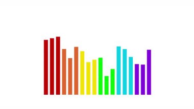 Dinamik Renkli Dengeleyici Animasyonu. Şeffaf bir arkaplan üzerinde alfa kanalı olan renkli bir dengeleyicinin kusursuz döngü canlandırması.