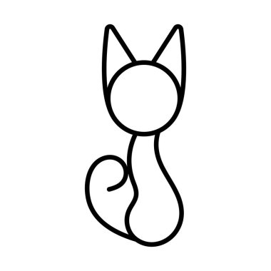Minimalist Oturan Kedi Taslak Vektör Çizimi. Bu zarif ve modern vektör çizimi, oturan bir kedinin minimalist çizimlerini içerir..