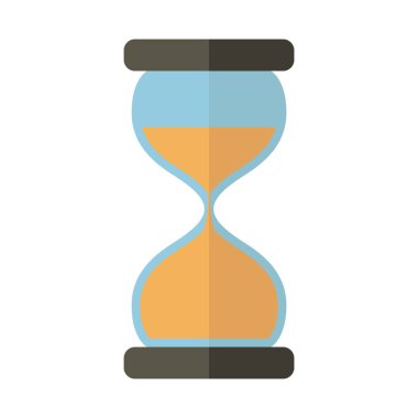 Kum saati ve Kum Vektörü İllüstrasyonu. Zaman, süre, verim, sabır, geri sayım ve beklemeyle ilgili kavramlar için idealdir.