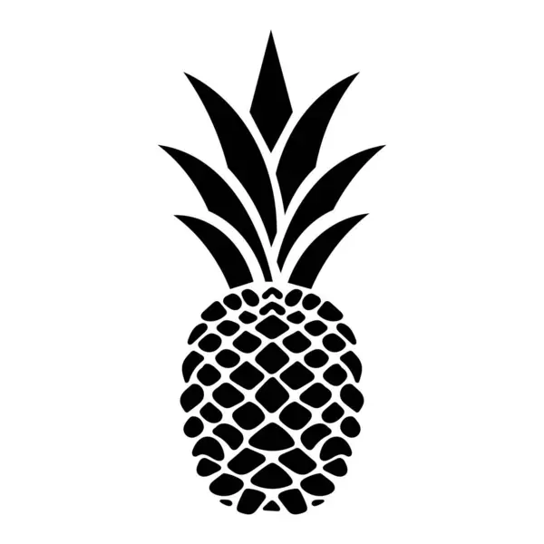 Ananas Silueti Vektör İllüstrasyonu. Bu ananas silueti logolar, tropikal temalı projeler, tişört baskıları, posterler, davetiyeler, markalaşma materyalleri için mükemmeldir..