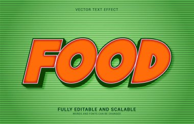 düzenlenebilir metin efekti, başlık yapmak için yiyecek biçimi kullanılabilir