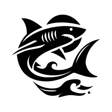 Kabile Biçimli Güçlü Köpekbalığı Silüeti Tasarımı
