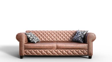 3D Rendering. Sofa isolated on white background. Including clipping path. clipart