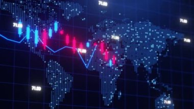 Finansal istatistikler borsa ve enflasyon oranlarında yükselen fiyatları grafiğe döker - Canlandırma