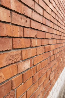Arka plan kopya alanı ile tuğla duvar
