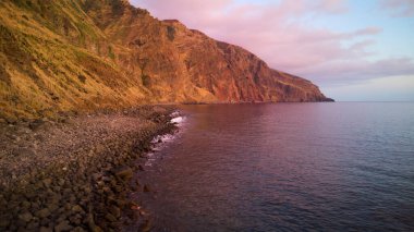 Ponta do Pargo sunset, Madeira island. High quality photo clipart