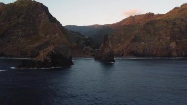 Ribeira da Janela, Madeira, Aeiral çekim. Yüksek kalite 4k görüntü