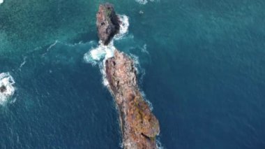 Ribeira da Janela, Madeira, Aeiral çekim. Yüksek kalite 4k görüntü