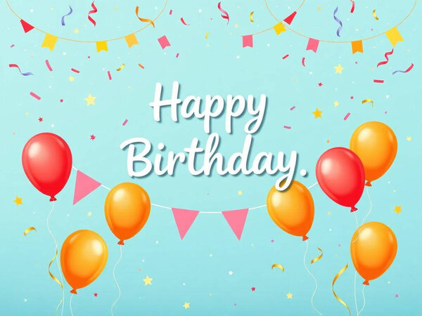 С днем рождения векторная иллюстрация предназначена для праздничных торжеств. 