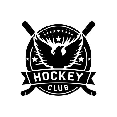 Hokey kulübü logosu siluet vektörü