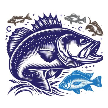 kabartma biçiminde levrek balığı