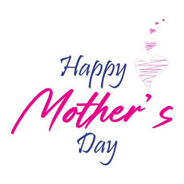Mutlu anneler günü kartı modern hat ile