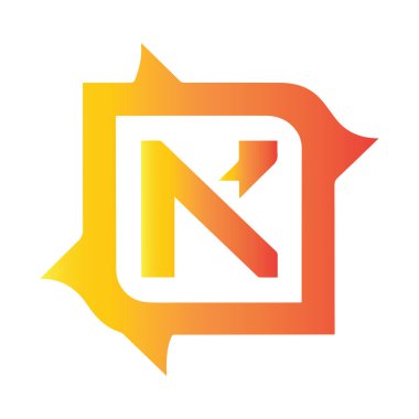 Parlak ve minimalist siyah beyaz bir simge