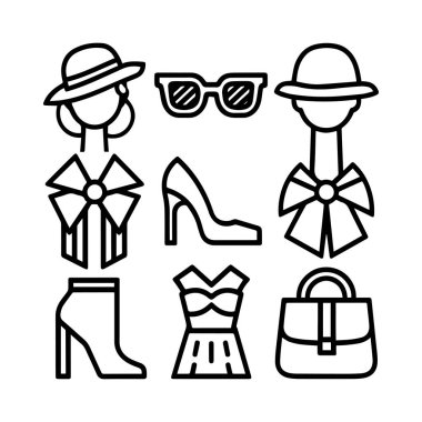 Kadın kumaşlarının temiz ve modern bir tasarımı.