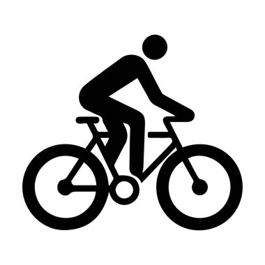 Beyaz arkaplan ile basit bir siluet simgesi