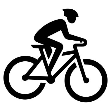 Beyaz arkaplan ile basit bir siluet simgesi