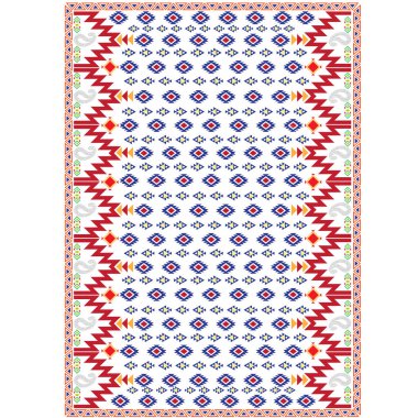 Jamdani sari sınır vektör deseni tasarımı.