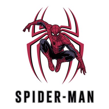 Örümcek Adam vektör çizimi. Örümcek Adam vektör illüstrasyonu.