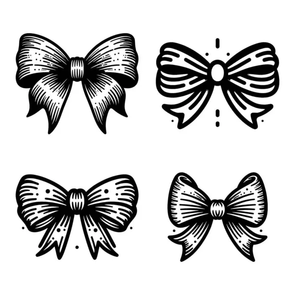 Kurdele yayı logosu, siluet vektör çizimi. Kurdele yayı logosu siluet vektör çizimi.