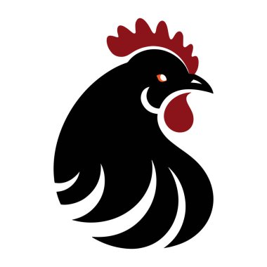 Tavuk silueti vektörü. Tavuk siki silueti, beyaz arkaplanda izole edilmiş vektör resimleri