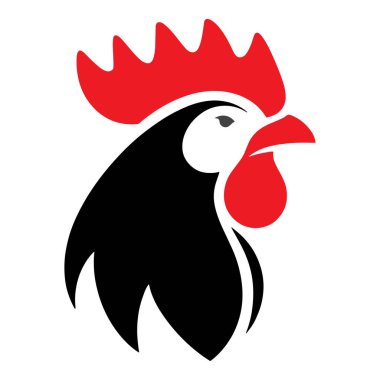 Tavuk silueti vektörü. Tavuk siki silueti, beyaz arkaplanda izole edilmiş vektör resimleri