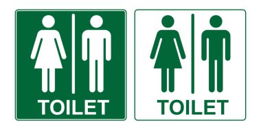 Erkek ve kadın ikonu seti. Erkek ve kadın sembolü. Kızlar ve erkekler tuvalet tabelası..