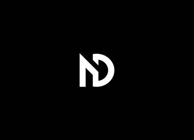 ND logo harf vektör tasarımı. Alfabe harfi ND DN logosu minimal monogram simge tasarım vektör şablonu. İlk Harf DN Logosu veya ND Logo Tasarımı. ND harf logosu yaratıcı tasarım