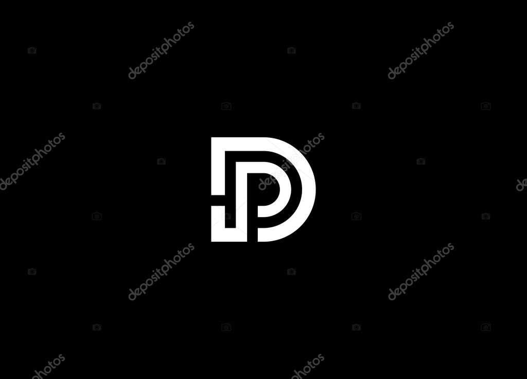 Modern creative Letter PD DP logo icon design template elements. PD logo vector. DP Logo Icon Vector Template. Minimal unique letter PD DP monogram logo design template. Initials Business logo