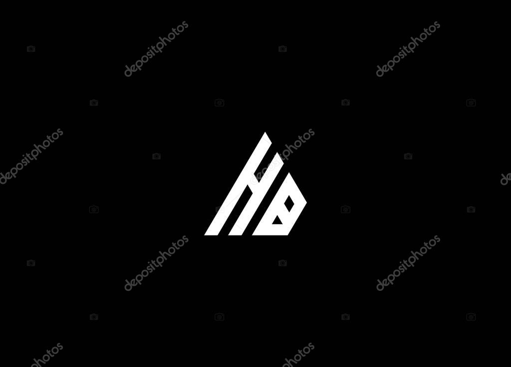 HB Logo Design Template Vector Graphic Branding Element. HB Letter Logo Design. HB letter logo Vector Illustration. Letter bh or hb logo icon design vector design template inspiration