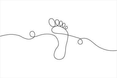 Soyut dalgalı çizgileri olan bir insan ayağı sanatı.