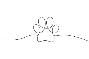 Köpek pençeli hayvan pençesi çizimi.