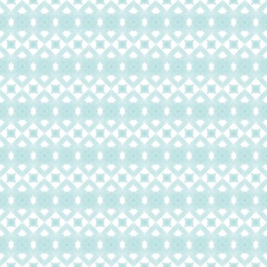 Teal Blue Kaleydoskop Deseni - Görünmez