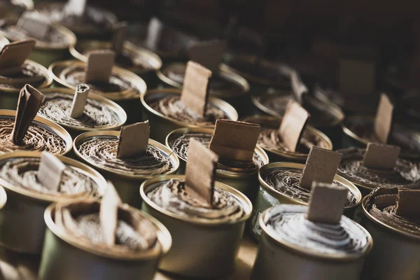 stock image Making trench candles to help the military