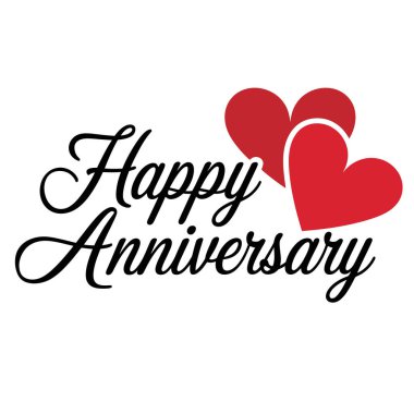 Mutlu yıldönümü vektör simgesi