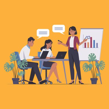 İş ekibi ve ofis çalışanı