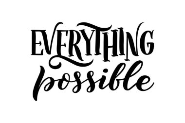 El çizimi motivasyon harfleri modern kaligrafi tarzında. Baskı ve poster tasarımı için ilham sloganı. Vektör illüstrasyonu