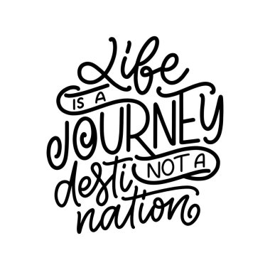 El yapımı motivasyon harfleri modern kaligrafi tarzında alıntı yapıyor. Baskı ve poster tasarımı için ilham sloganı. Vektör illüstrasyonu