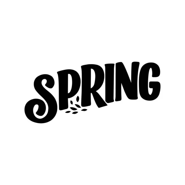 Lettering Slogan Spring Hand Drawn Phrase Gift Card Poster Print — стоковый вектор