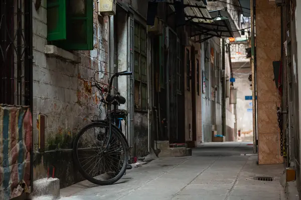 Guangzhou City, Çin sokaklarının arkasındaki sokaklar.