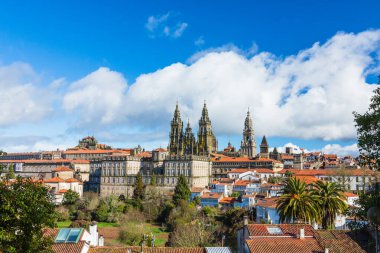 Santiago de Compostela Katedrali ve şehir manzarası, İspanya